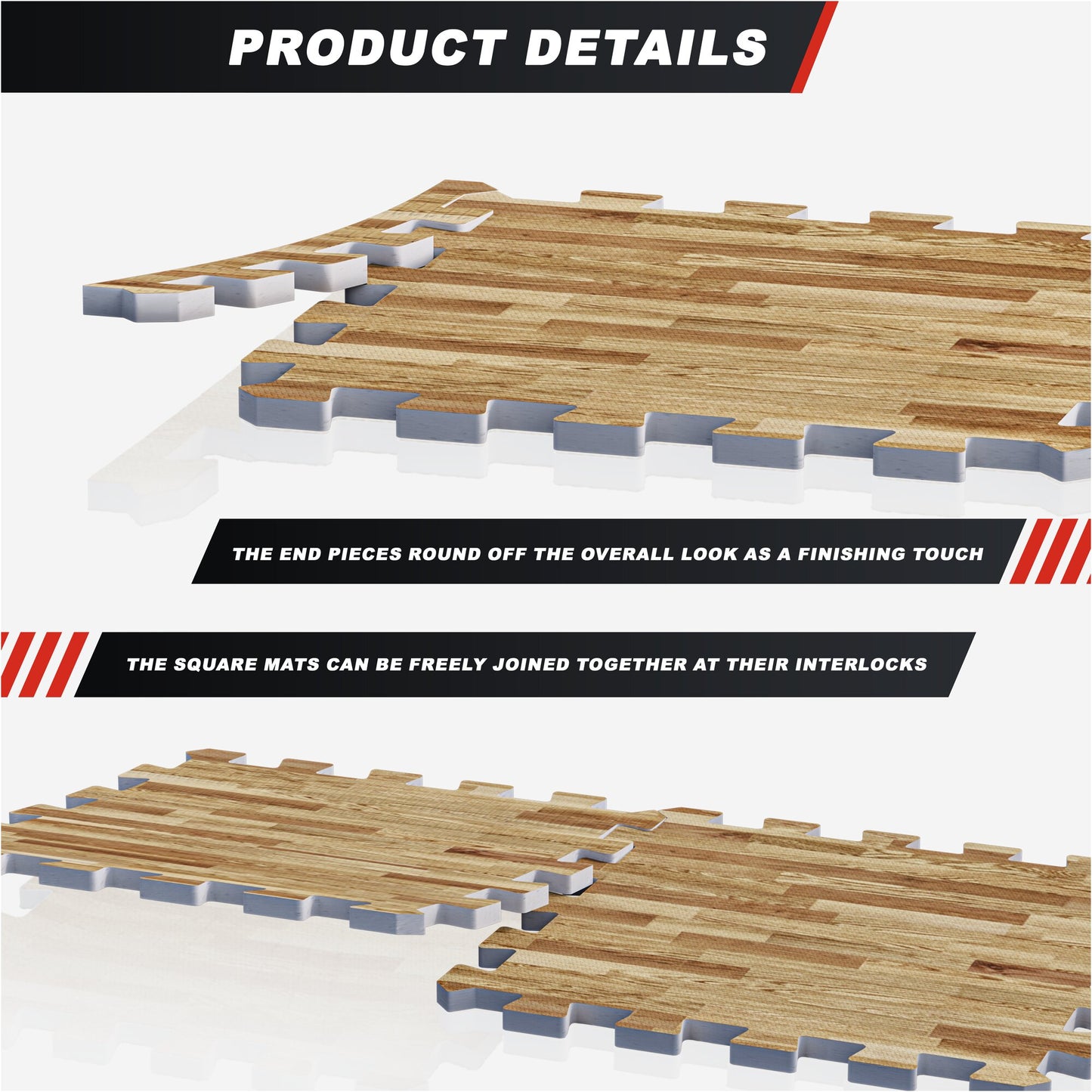 Floor Puzzle Mat (Set of 18 Mats + End Pieces)