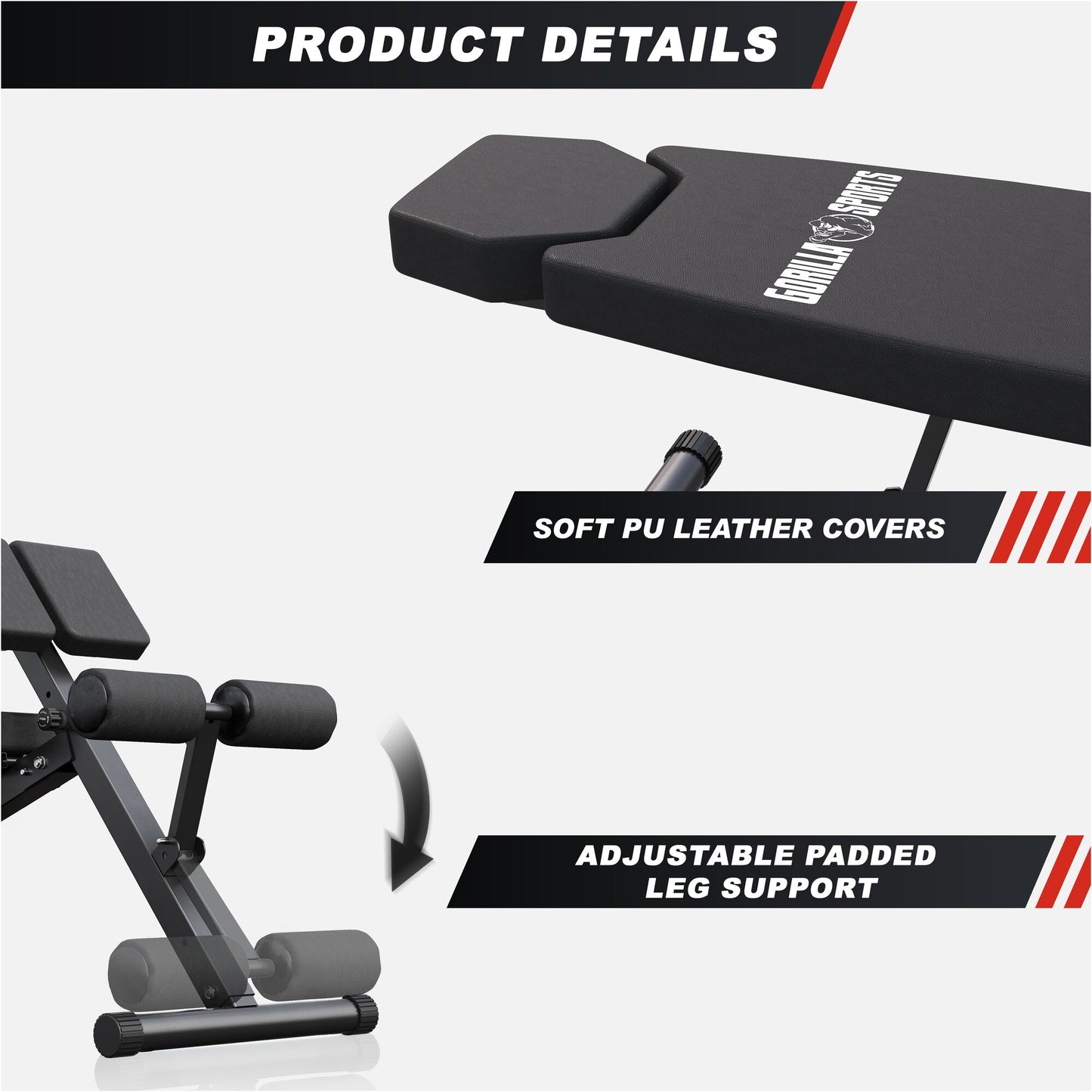 Weight Bench with Hyperextension Adjustable