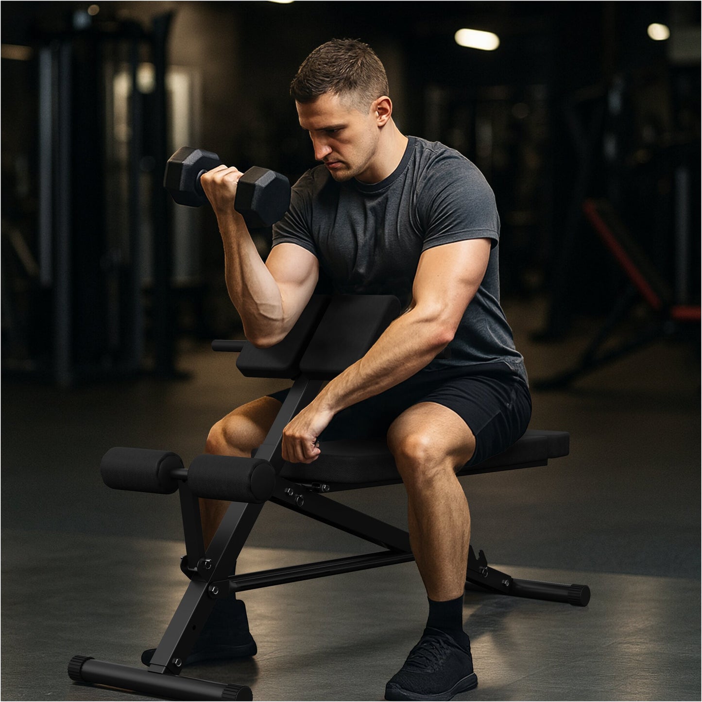 Weight Bench with Hyperextension Adjustable