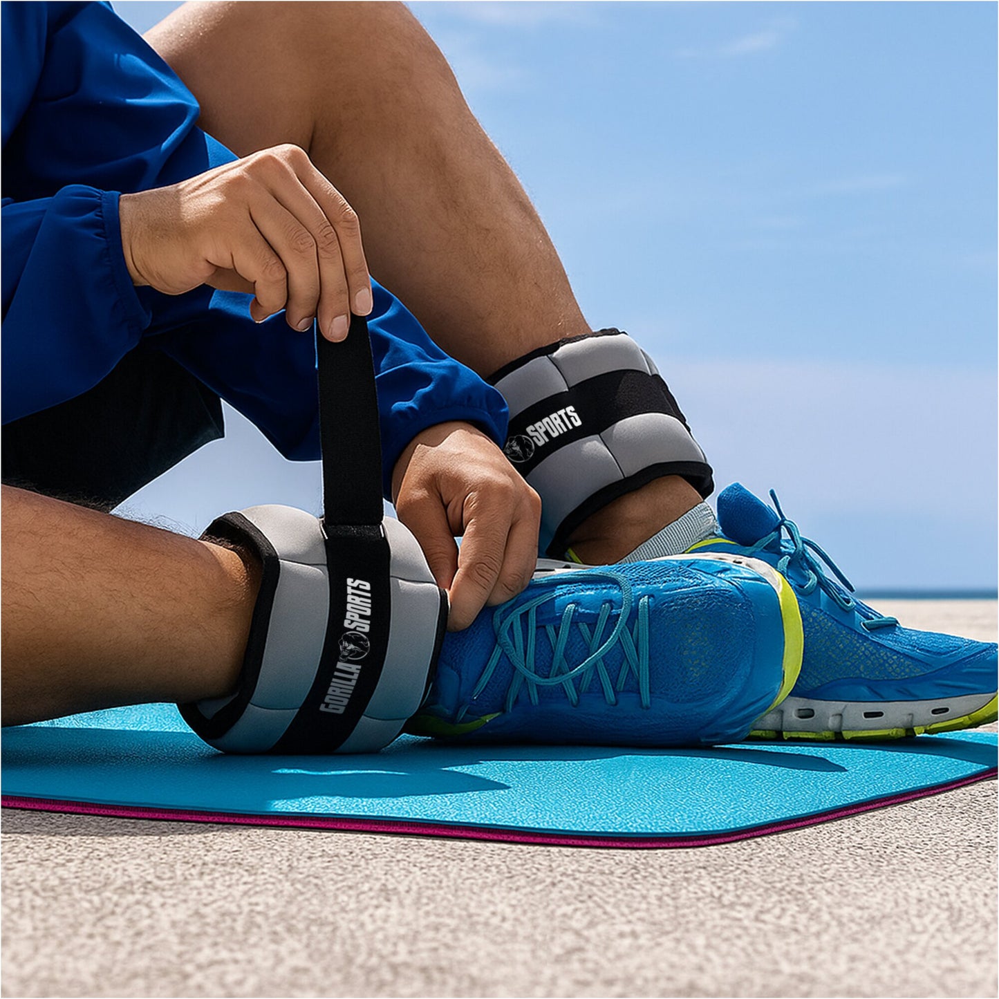 Adjustable Weight Cuffs 0.45 - 2.25 kg in Various Colours