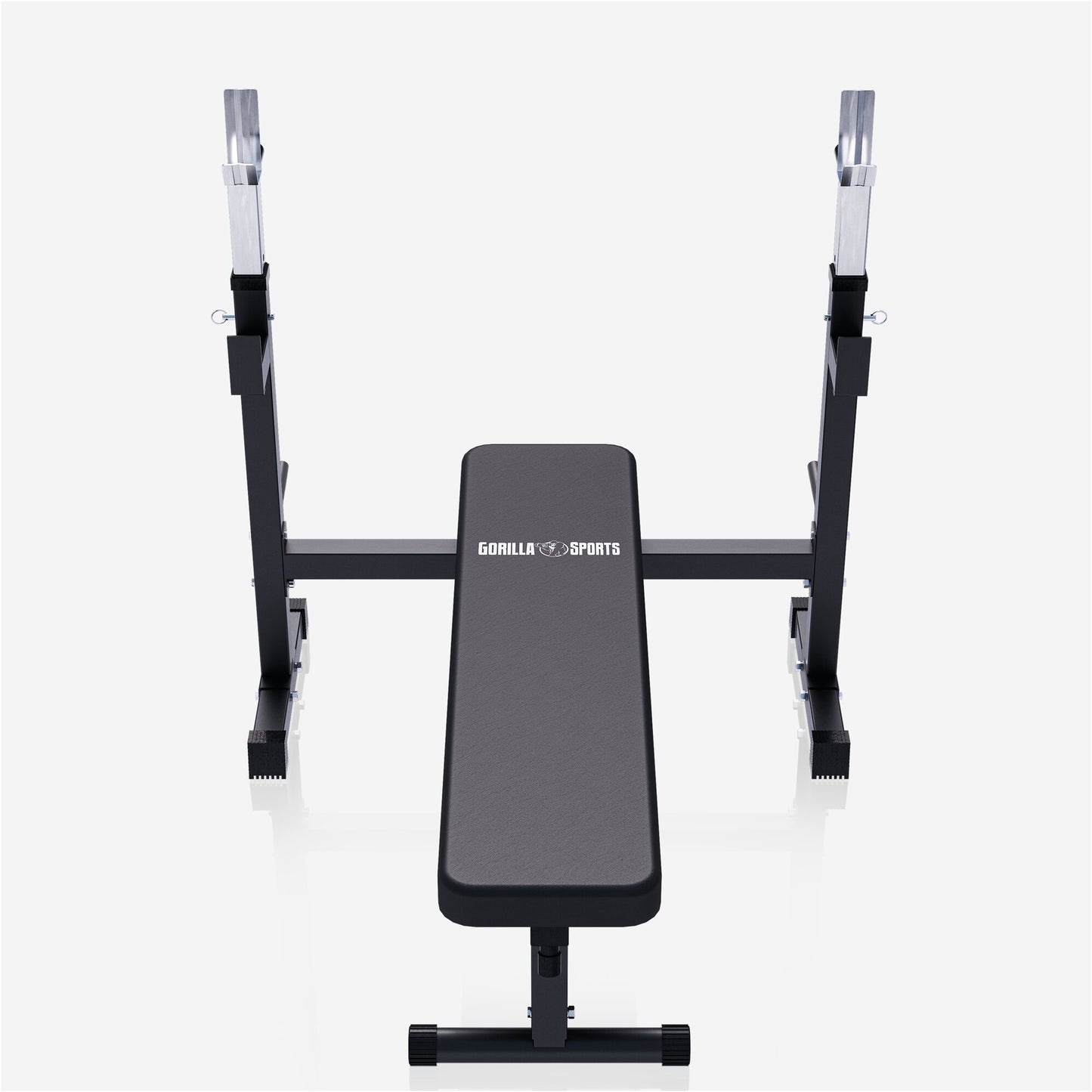 Weight Bench with Barbell Rack in Black