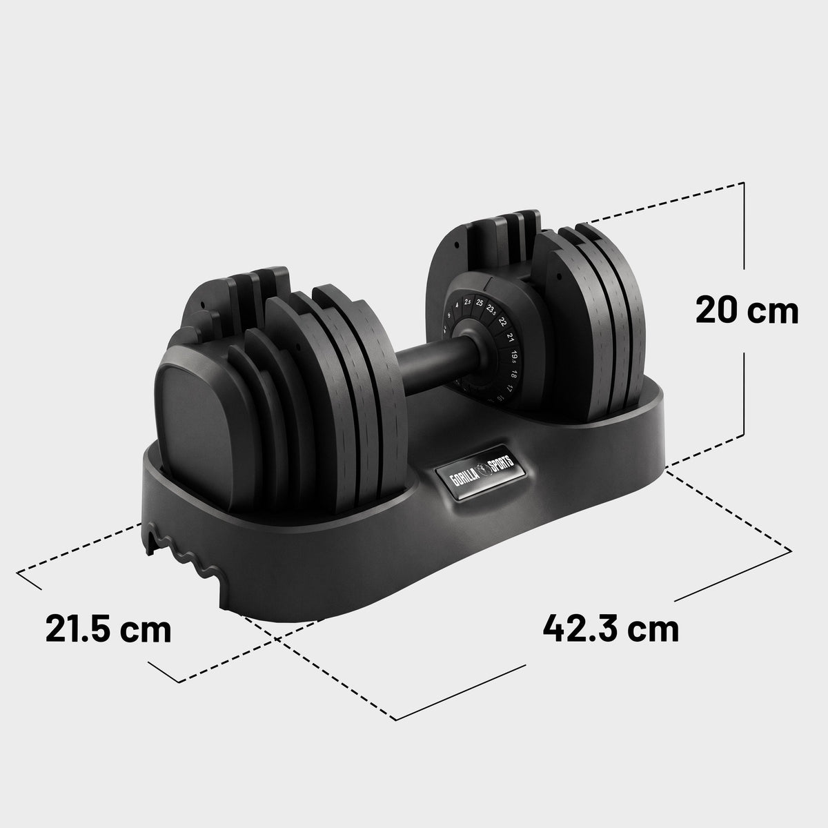 Adjustable Dumbbell incl. Tray 1x 25kg