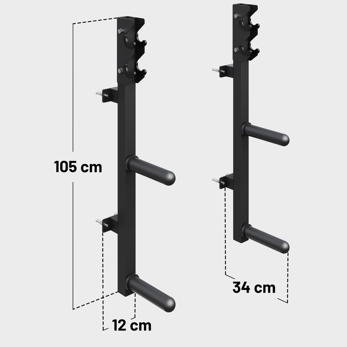 Wall Mounted Weight Rack, black