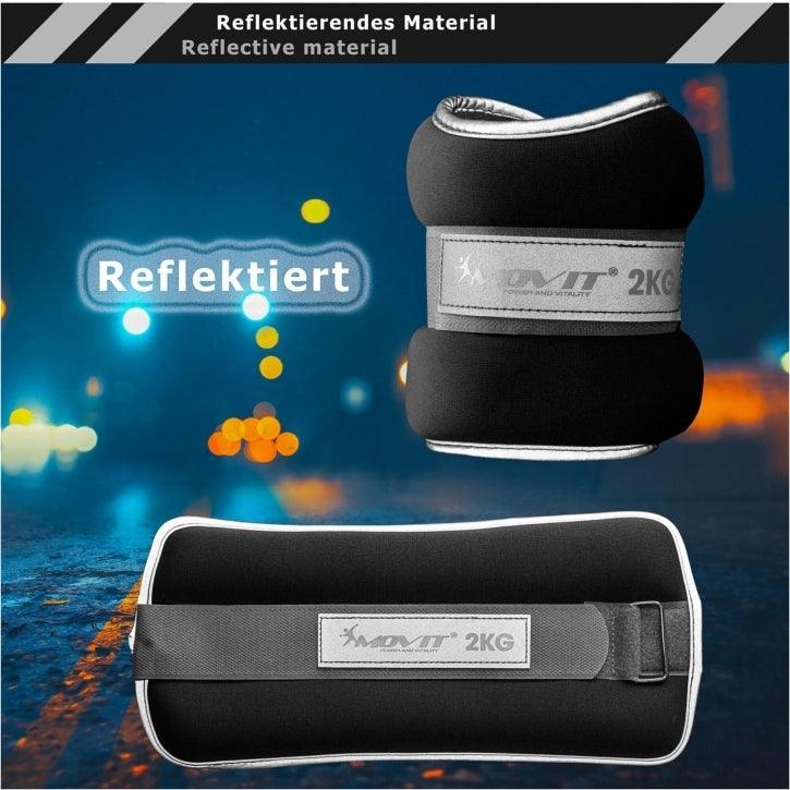 Neoprene Ankle Weights 2x2 kg black