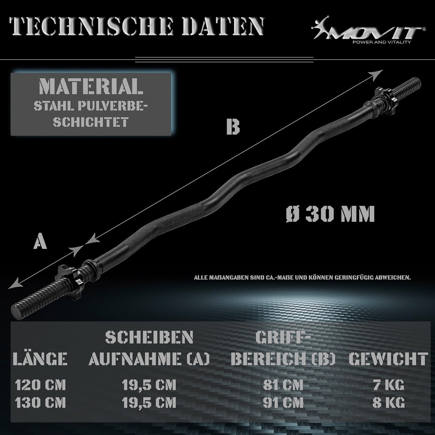 EZ Curl Bar 130 cm