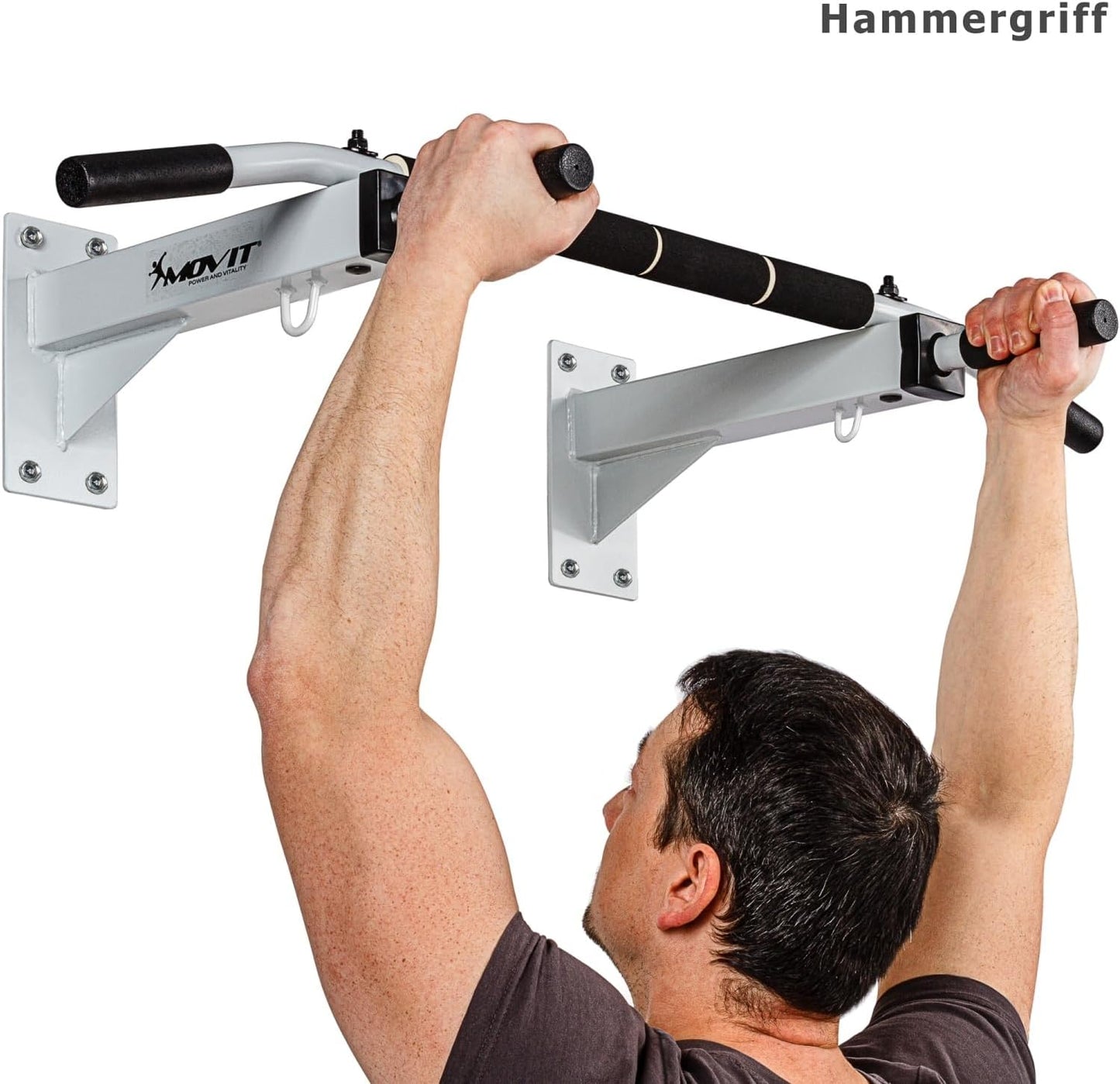 Pull-Up Bar Wall-Mounted - Black/White