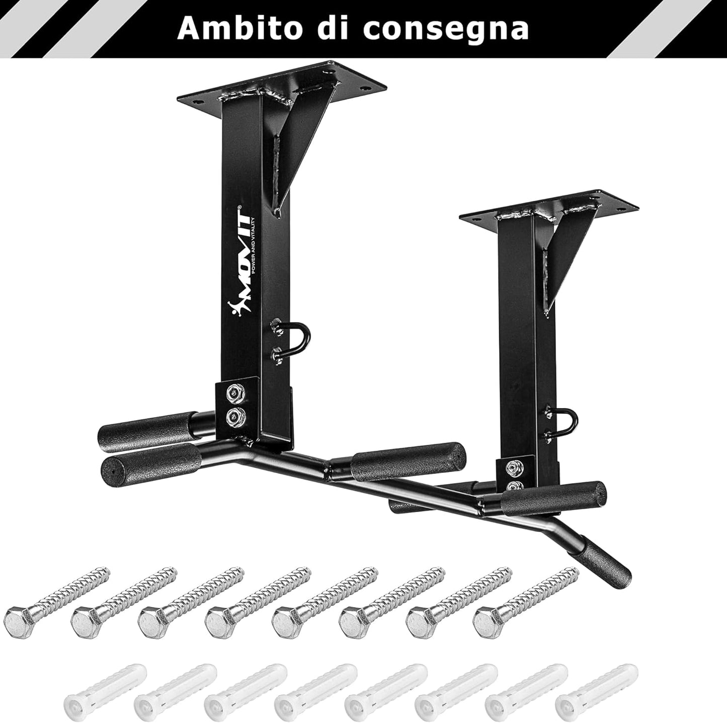 Pull-Up Bar Ceiling-Mounted - Black/White