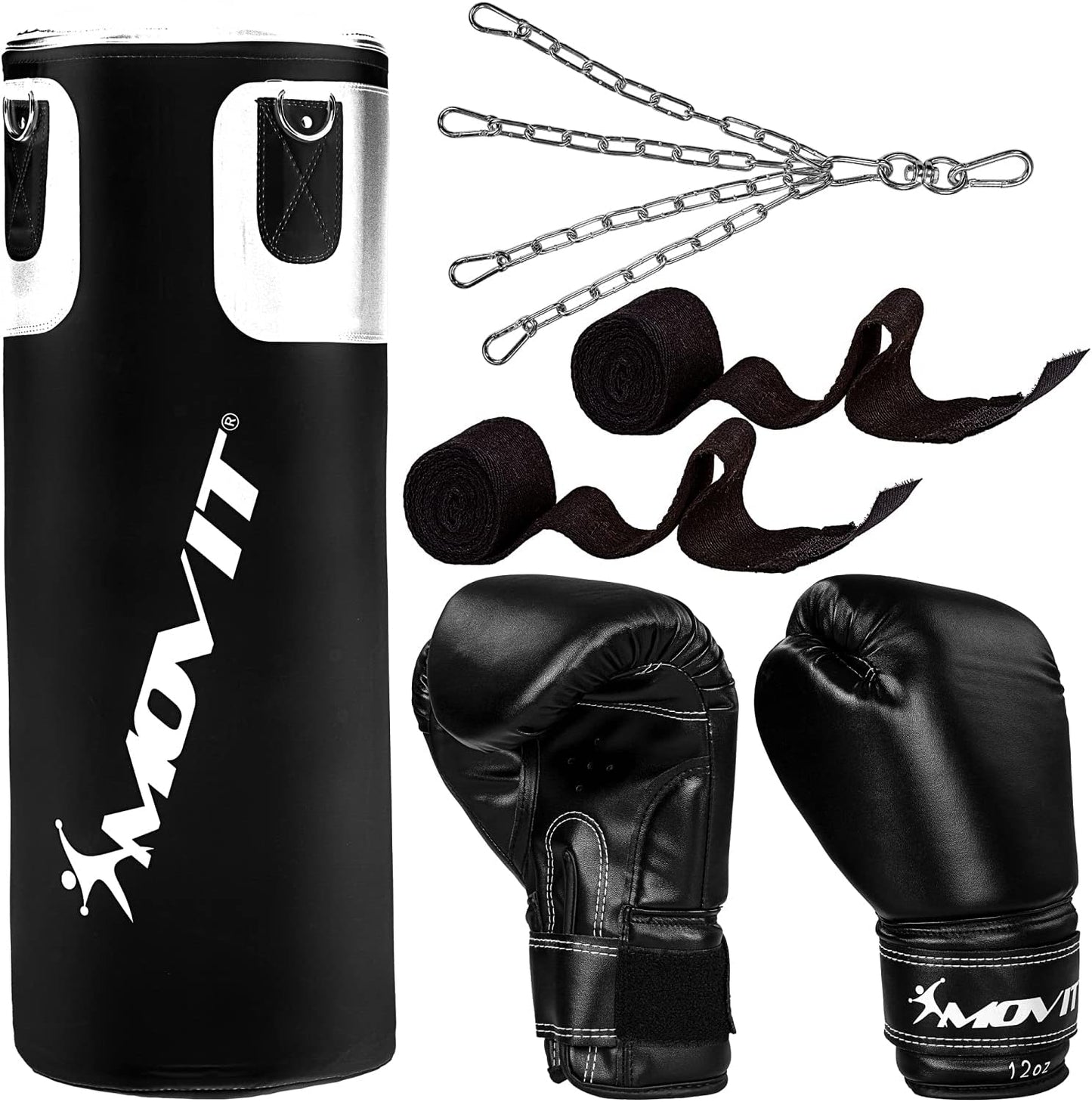 Boxing Set incl. Punching Bag, Boxing Gloves and Bandages