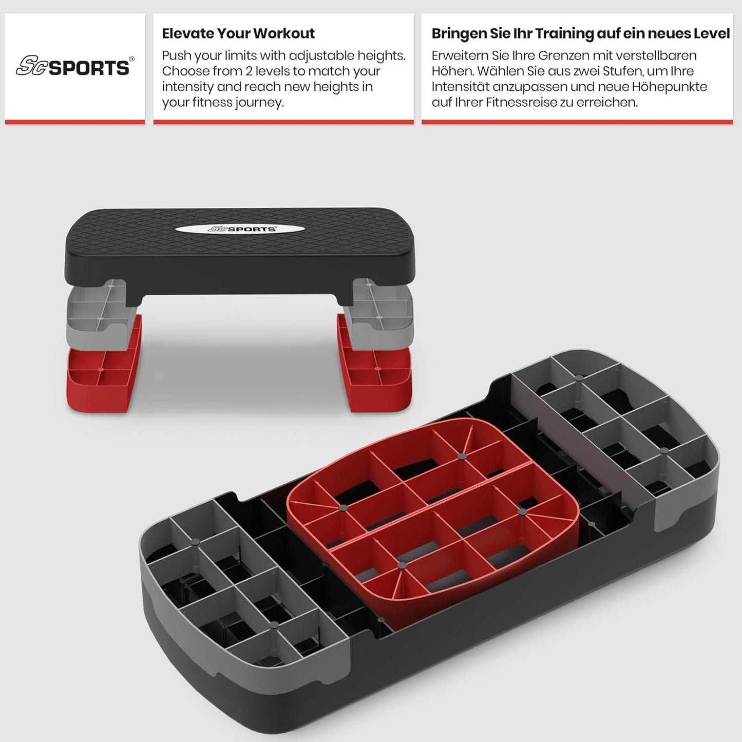 Aerobic Stepper, Height Adjustable