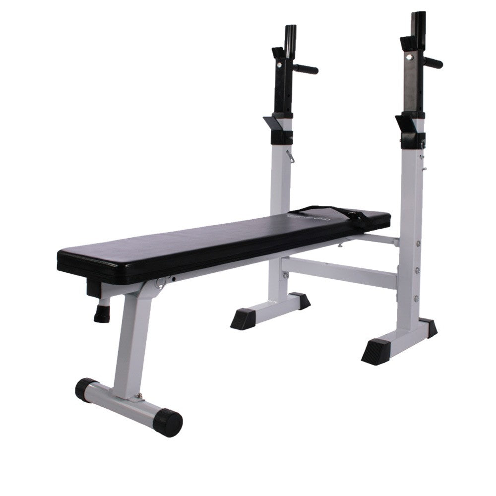 Weight Bench with Rack White