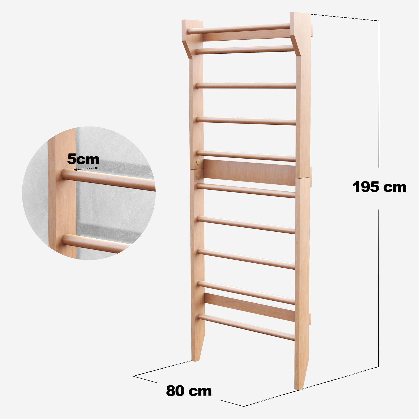 Wall Bars Solid Wood