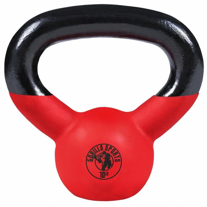 Cast Iron Kettlebell with Neoprene Coating 10 - 45 lb