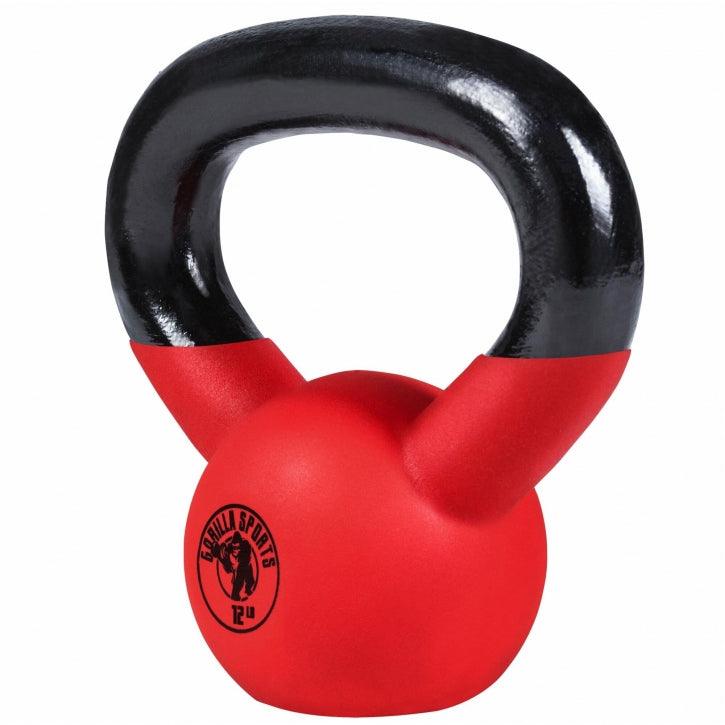 Cast Iron Kettlebell with Neoprene Coating 10 - 45 lb