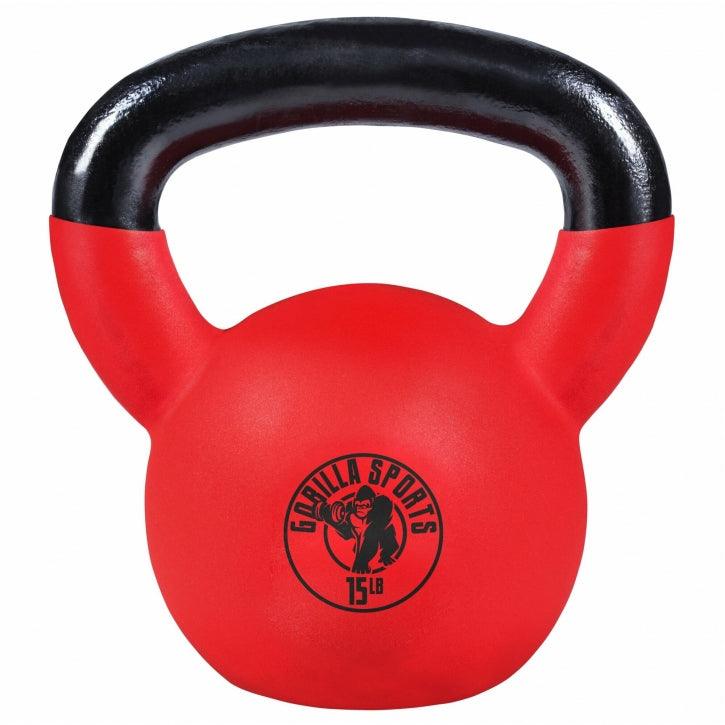 Cast Iron Kettlebell with Neoprene Coating 10 - 45 lb