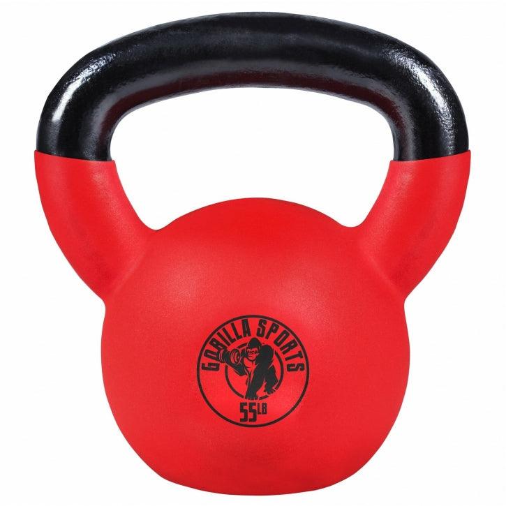 Cast Iron Kettlebell with Neoprene Coating 10 - 45 lb