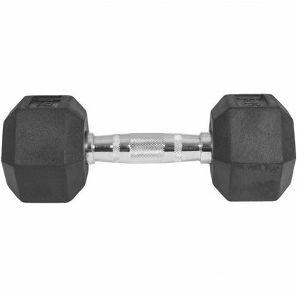Hexagon Rubber Dumbbell 5 - 60 lb (2.3 - 27.2 kg)