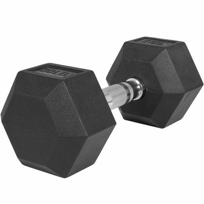 Hexagon Rubber Dumbbell 5 - 60 lb (2.3 - 27.2 kg)