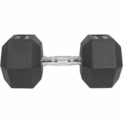 Hexagon Rubber Dumbbell 5 - 60 lb (2.3 - 27.2 kg)