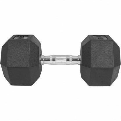 Hexagon Rubber Dumbbell 5 - 60 lb (2.3 - 27.2 kg)