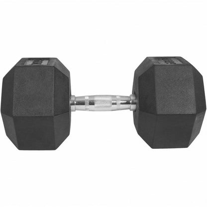 Hexagon Rubber Dumbbell 5 - 60 lb (2.3 - 27.2 kg)