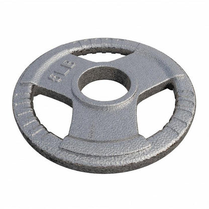Cast Iron Olympic Weight Plate Tri-Grip 5/25/35 lb