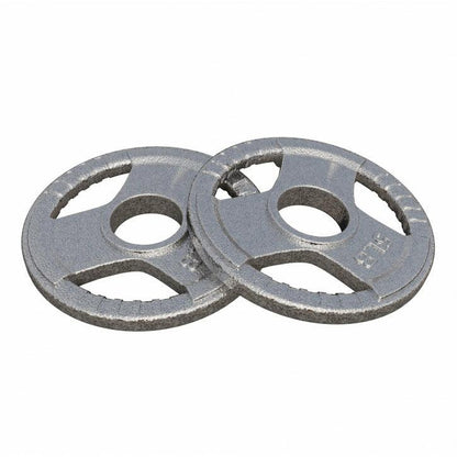 Cast Iron Olympic Weight Plate Tri-Grip 5/25/35 lb