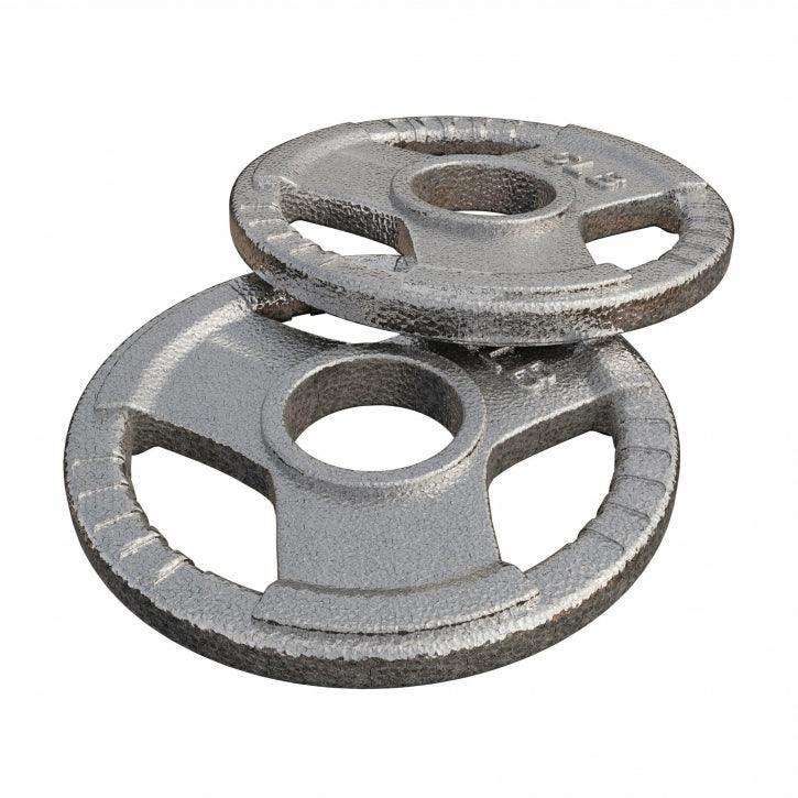 Cast Iron Olympic Weight Plate Tri-Grip 5/25/35 lb