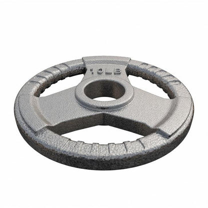 Cast Iron Olympic Weight Plate Tri-Grip 5/25/35 lb