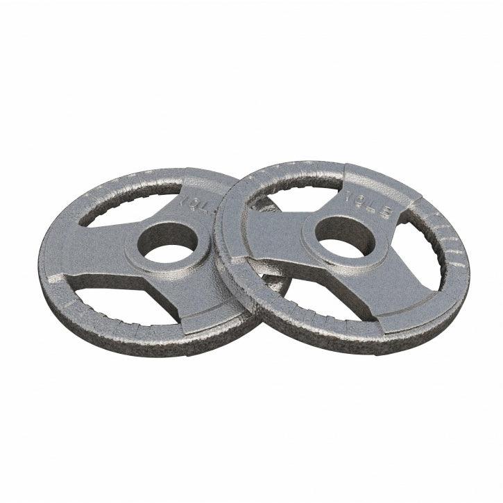 Cast Iron Olympic Weight Plate Tri-Grip 5/25/35 lb