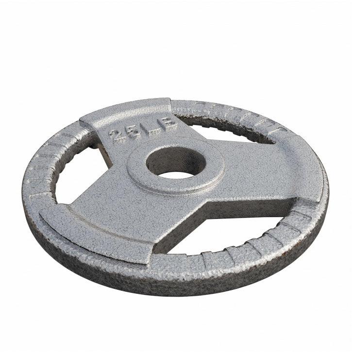 Cast Iron Olympic Weight Plate Tri-Grip 5/25/35 lb