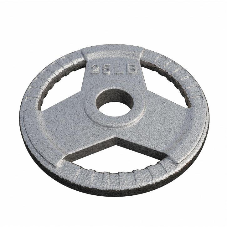 Cast Iron Olympic Weight Plate Tri-Grip 5/25/35 lb