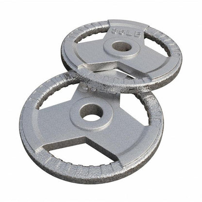 Cast Iron Olympic Weight Plate Tri-Grip 5/25/35 lb