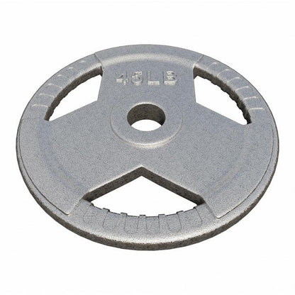 Cast Iron Olympic Weight Plate Tri-Grip 5/25/35 lb