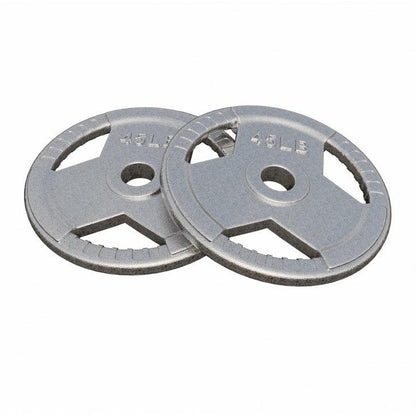 Cast Iron Olympic Weight Plate Tri-Grip 5/25/35 lb