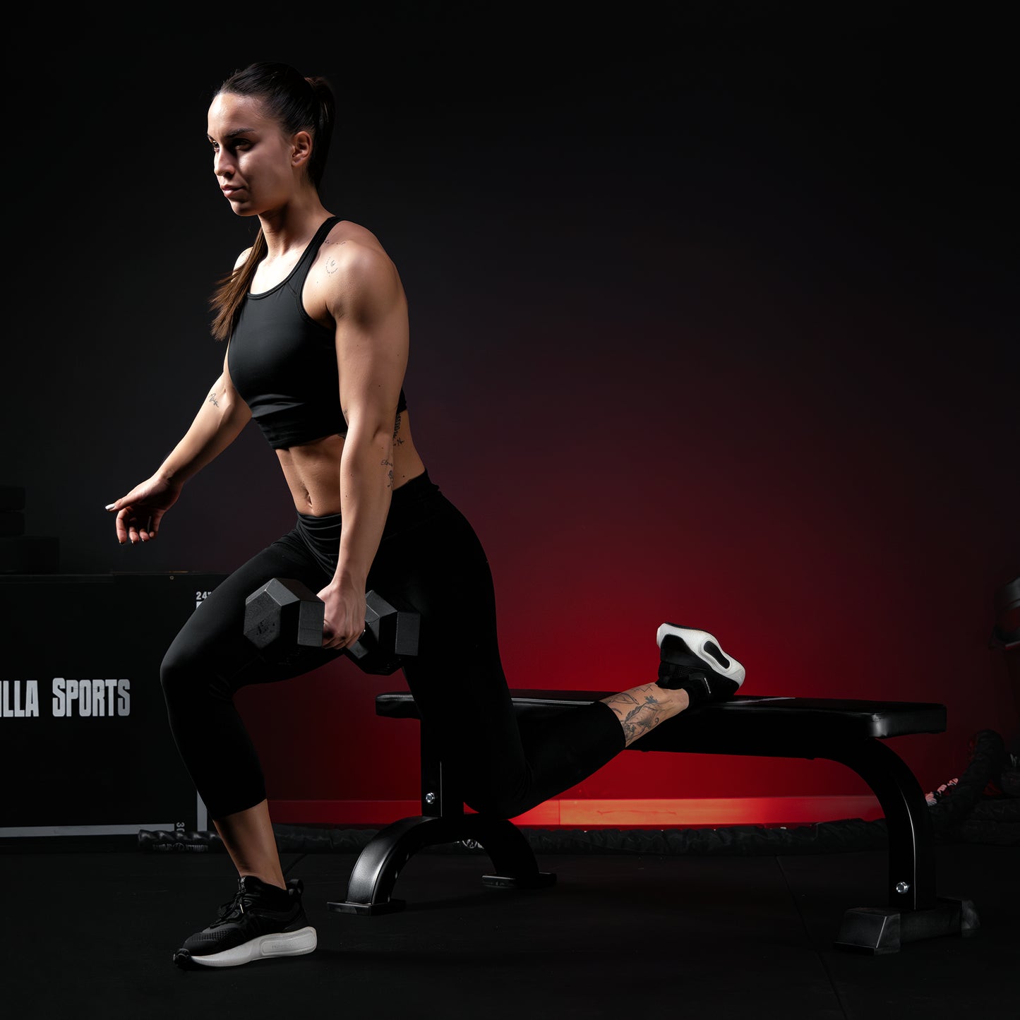 Flat Bench White/Black
