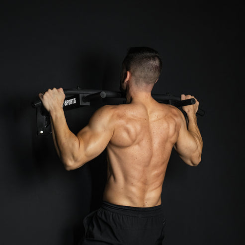 Wall Mounted Pull-Up Bar Black/White