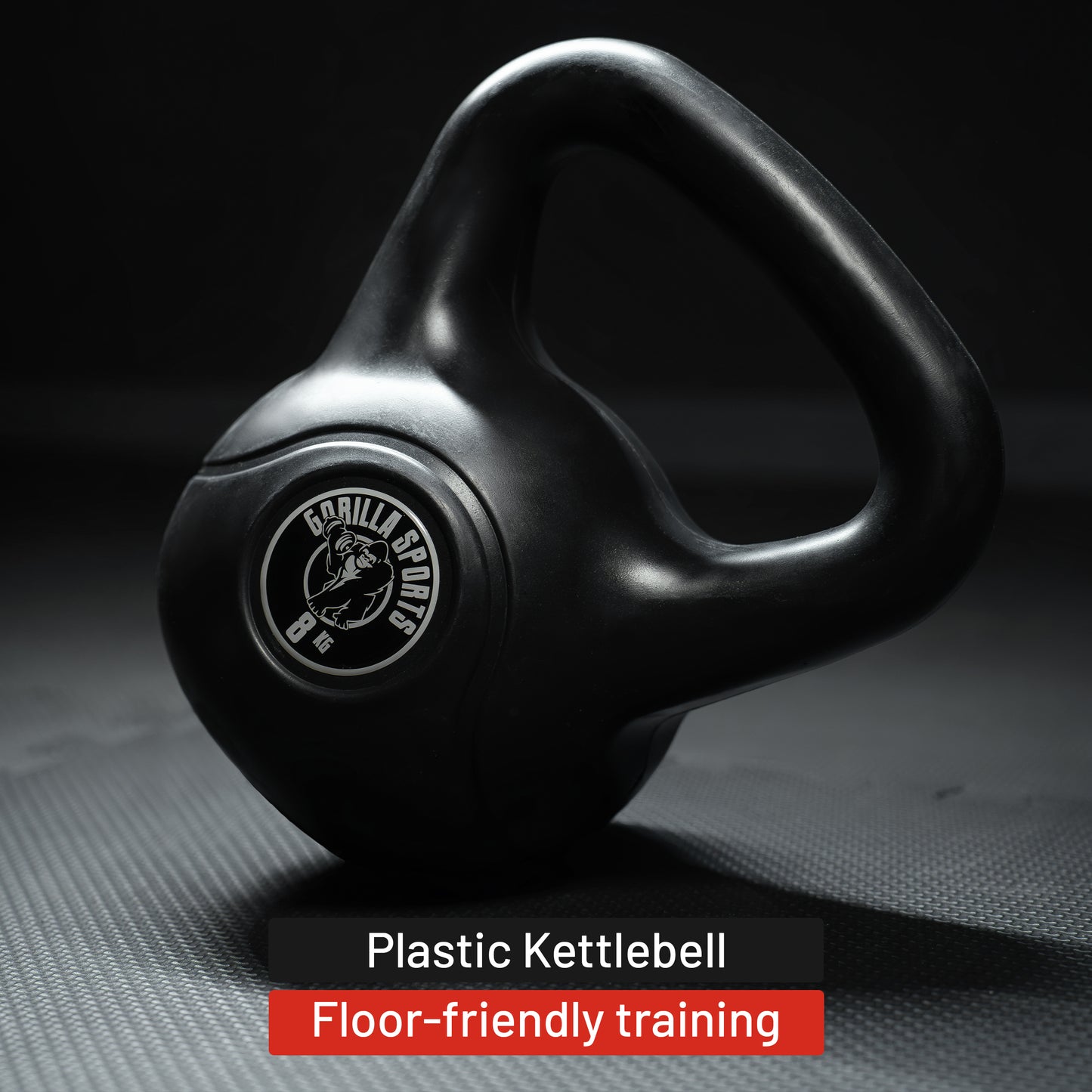 Plastic Coated Kettlebell 2-20 kg, Black
