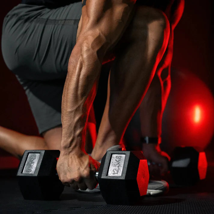 Hex Rubber Dumbbell 2 - 27.5 kg
