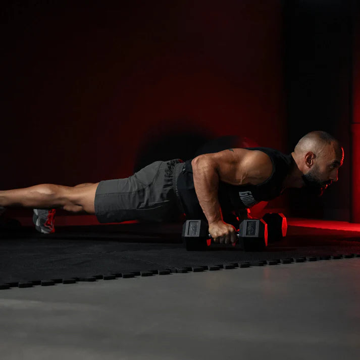 Hex Rubber Dumbbell 2 - 27.5 kg