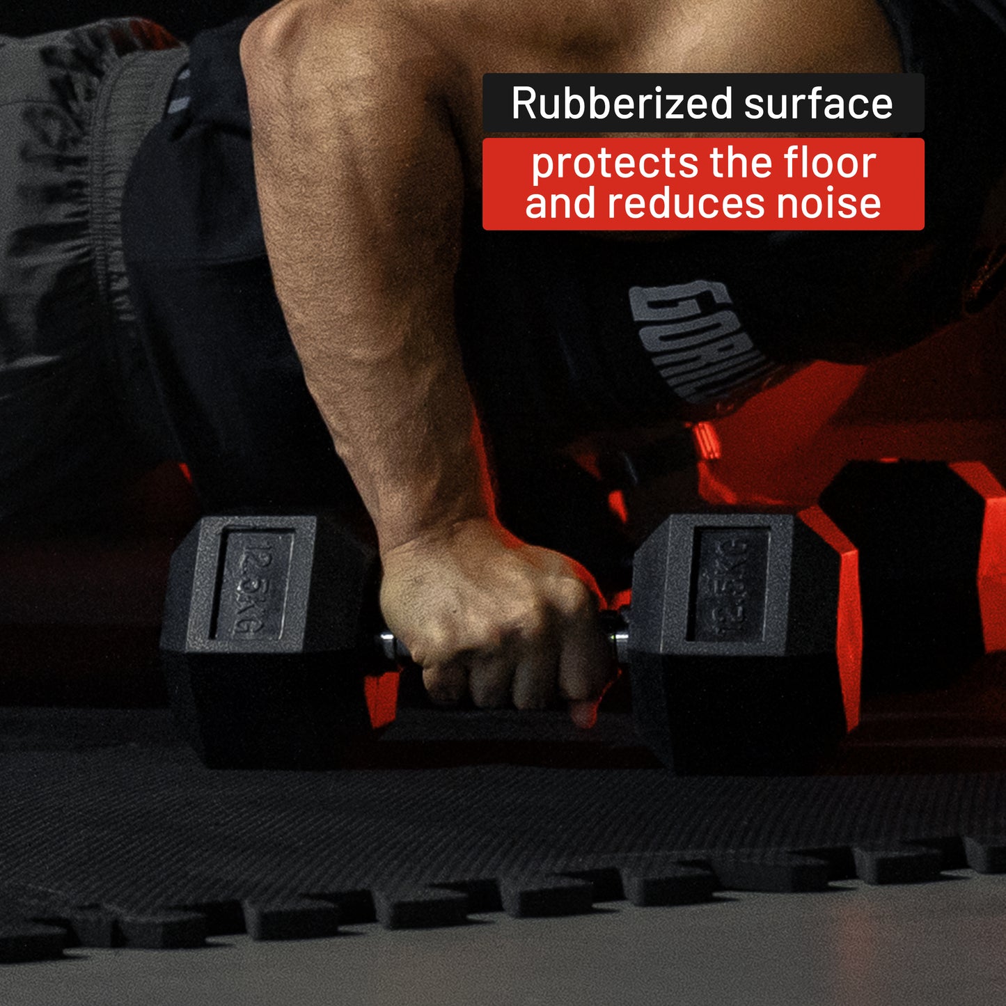Hex Rubber Dumbbell 2 - 27.5 kg