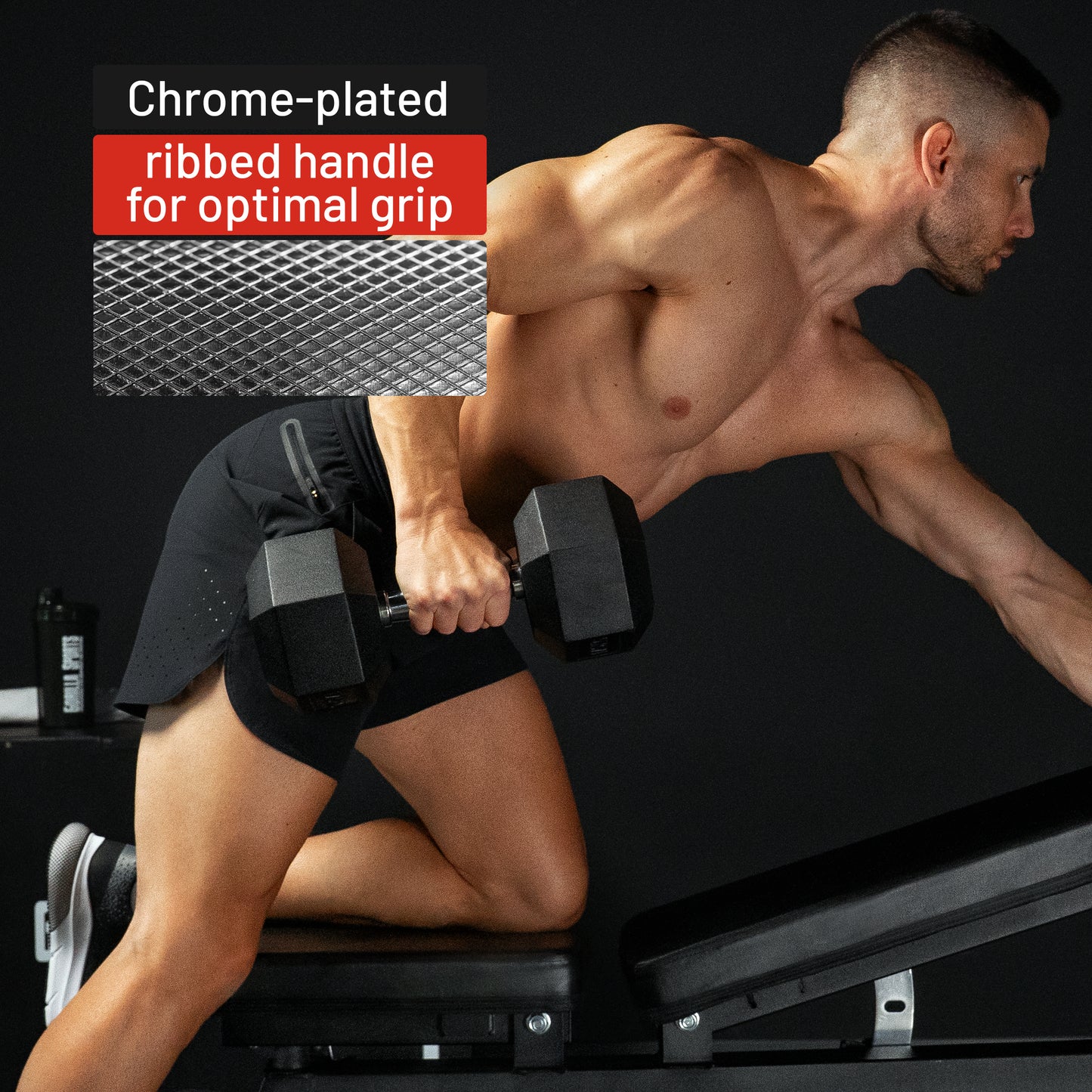 Hex Rubber Dumbbell 2 - 27.5 kg