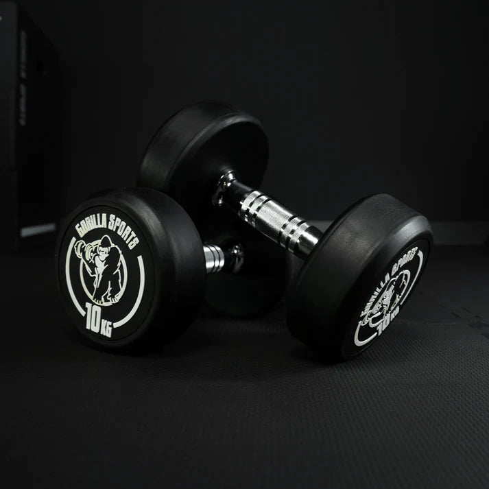 Rubber Dumbbell Set 2.5 - 27.5 kg or in Set