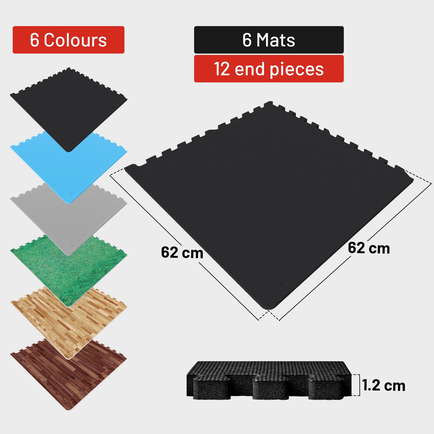 Floor Protection Mat Set - 8 Mats
