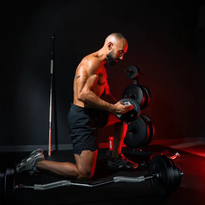 Weight Bar Set with Barbell, EZ Curl Bar, and Dumbbells