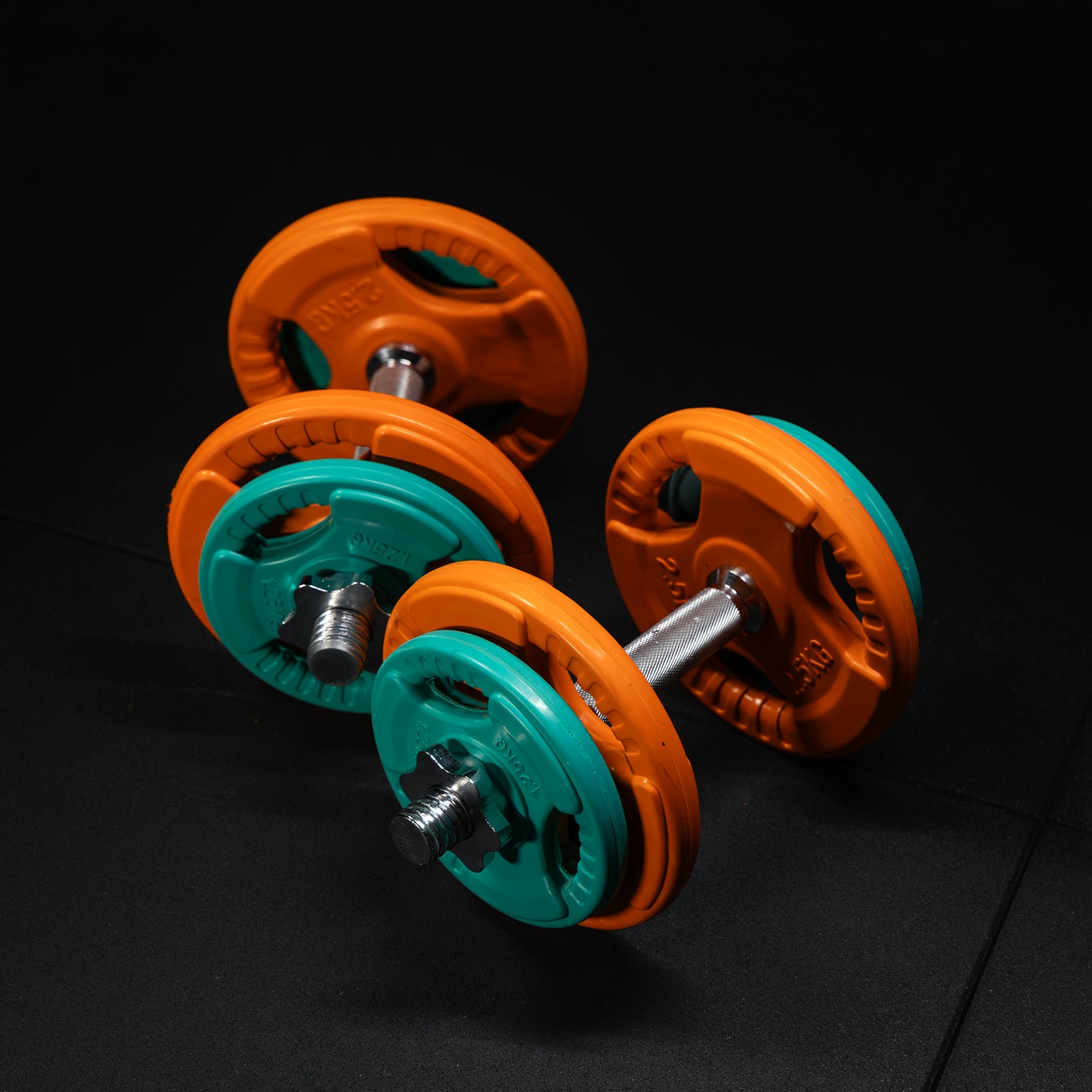 Rubber Tri-Grip Dumbbell Set 20 kg