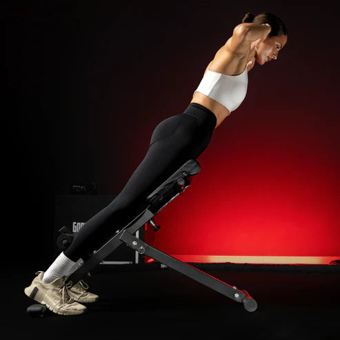 Foldable Hyperextension Bench Black/White