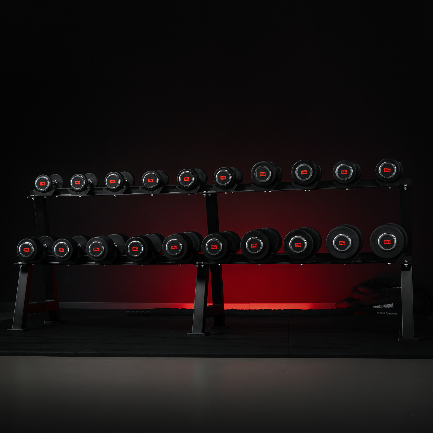 Rubber Coated Dumbbell 2.5 - 27.5 kg or in Set
