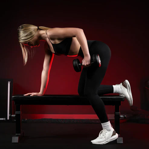 Adjustable Flat Bench White