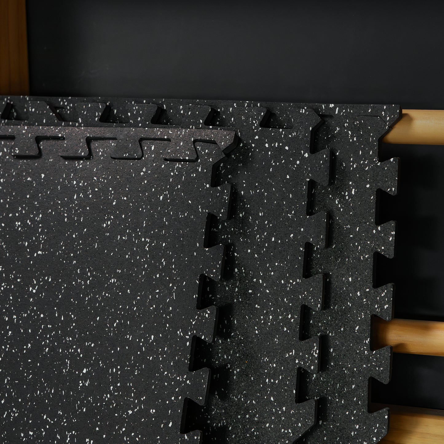 Rubber Gym Protection Mat (Set of 4 Parts + End Pieces)