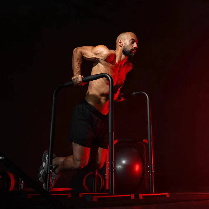 Push Up Stand Dip Bars Black/Red/Blue